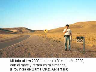 Mi foto al km2000 de la ruta3