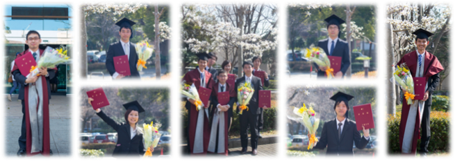 14年3月25日 博士前期 後期課程の修了式がありました おめでとうございます 細胞工ではkongさん 下前君が博士号を取得しました